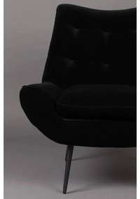 Fotoliu catifea neagra Lounge Chair Glodis Nero