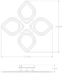 Plafonieră LED dimabilă Zuma Line MS236040R-WH ILLUMIA LED/30W/230V 3000-6000K alb + telecomandă