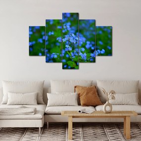 Tablou cu flori albastre (150x105 cm)