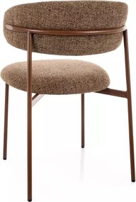Scaun tapițat Elton D cappuccino 45/nuc