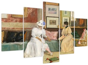 Tablou - William Merritt Chase, A Friendly Call, reproducere (150x105 cm)