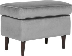 Taburet RON, stofa catifelata gri - Bluvel 14, 60x40x44 cm