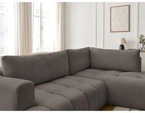 Colțar taupe extensibil/cu spațiu de depozitare (cu colț pe partea dreaptă/în formă de ”L”) Fuji – Bobochic Paris