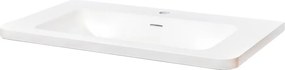 Lavoar pe mobilier Rune Laguz 80x46 cm finisaj alb lucios