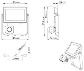 Proiector LED de exterior cu senzor PROJECTLINE LED/20W/230V IP65 4000K Philips