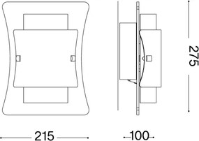 Ideal Lux - Aplica de perete TRIPLO 1xE27/60W/230V transparentă
