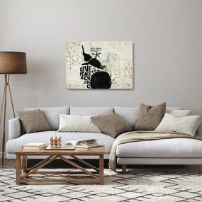 Tablou pe sticlă - Elefant deasupra solului (70x50 cm)