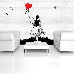 Fototapet - Fata cu balon (254x184 cm)