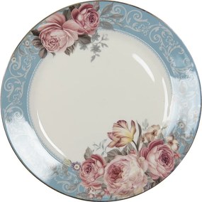 Farfurie din portelan, motive florale, Ø 26 cm, Roses
