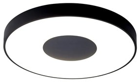 Plafoniera LED Smart dimabila cu telecomanda COIN 65cm neagra