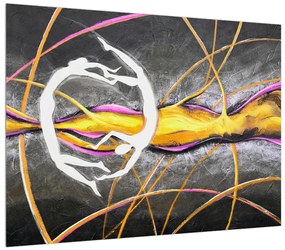 Tablou abstract - pictura cu dansatori (70x50 cm), în 40 de alte dimensiuni noi