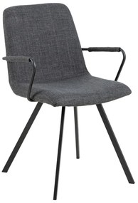 Scaune de dining gri-închis 2 buc. Selina – Actona