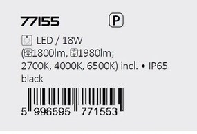 Aplica LED iluminat exterior ambiental, Protectie IP65 Urfa II negru