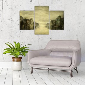 Tablou - Oraș colorat, abstracție (90x60 cm)