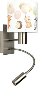 Brilagi - Lampă LED flexibilă BOBO 1xE27/25W/230V + LED/3W crom mat/alb/cu animale
