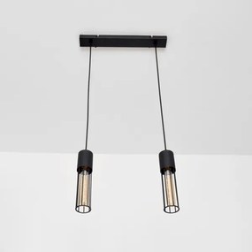 Lustră pe cablu MELODY 2xE27/15W/230V negru