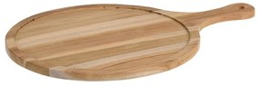 Platou rotund din lemn de tec 30 cm