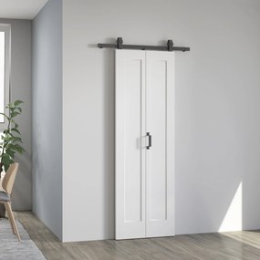 HOMCOM Ușă Glisantă Pliabilă 70x210 cm, Ușă Pliabilă Tip Portofel cu Mâner și Suprafață Vopsibilă, Alb | Aosom Romania