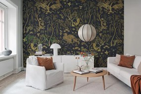 Fototapet, Dragon Garden, Gold, Rebel Walls