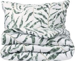 Lenjerie de pat Matex Satin Frunze tropicale , 140 x 200 cm, 70 x 90 cm