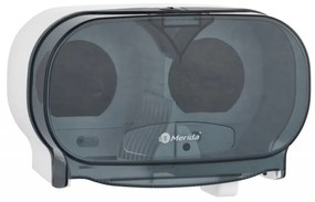 Dozator pentru 2 role de hartie igienica fara tub Merida, alb/negru