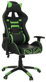 Scaun Gaming, Negru/Verde, BILGI