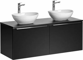 Set dulap baza suspendat 120 cm cu blat si lavoar Comad Santa Fe alb lucios