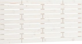vidaXL Tăblie de pat pentru perete, alb, 156x3x63 cm, lemn masiv pin