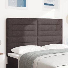vidaXL Tăblie Design Linii Maro Închis 140 cm Țesătură