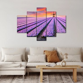 Tablou - ferma cu flori (150x105 cm)