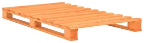 285263 vidaXL Cadru de pat din paleți, maro, 100x200 cm, lemn masiv pin