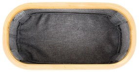 Cutie de depozitare G21 30 x 15 x 15 cm, dinbambus cu capac, gri