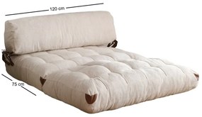 Canapea extensibilă Fold Kadife 2 Alb
