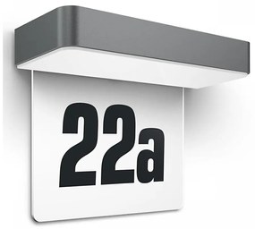 Steinel 065935 - Număr casă solar LED 0,07W 2000 mAh IP44 antracit