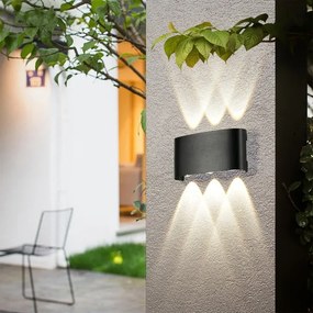 Brilagi - Aplică LED de exterior FLAREBOX, 6W, 230V, neagră, IP65