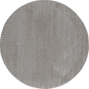 vidaXL Covoare de zonă Rotund GALATI Gri Ø 160 CM Poliester