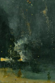 Artă imprimată Nocturne in Black & Gold (The Fallen Rocket) - James McNeill Whistler, (26.7 x 40 cm)