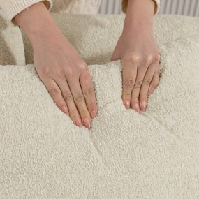 HOMCOM Colțar cu chaiselongue reversibilă, canapea 3 locuri cu aspect de catifea, șezut lat și adânc, perne cu arc, Bej | Aosom Romania