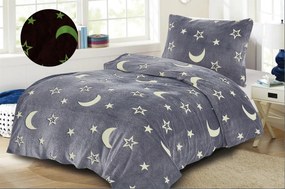 Lenjerie cocolino luminoasa BIG MOON gri Dimensiune lenjerie de pat: 70 x 90 cm | 140 x 200 cm