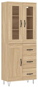 3198692 vidaXL Dulap înalt, stejar sonoma, 69,5x34x180 cm, lemn compozit