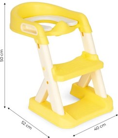 Scaun de toaletă pentru copii cu trepte - galben