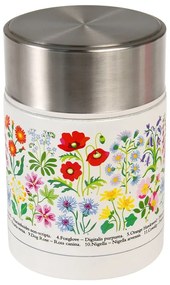 Termos crem-argintiu pentru mâncare, pentru copii 450 ml Wild Flowers – Rex London