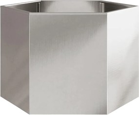 vidaXL Jardinieră de grădină 69x60x45 cm oțel inoxidabil hexagonal