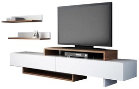 Set mobilier TV alb/natural 180x40 cm Nirvanas - Furny Home