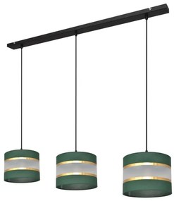 Lustră pe cablu HELEN 3xE27/15W/230V verde/auriu