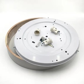 Plafonieră NATURAL, 5 x E27/15W/230V, Ø 47,5 cm, pin/alb