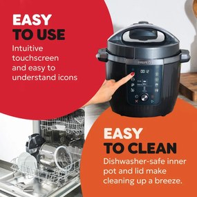 Multicooker Instant Pot Pro Max 60 WiFi, 1200W, 5.7 L, 10 programe, Nutriboost, control WiFi, afișaj LCD, oțel inoxidabil, negru