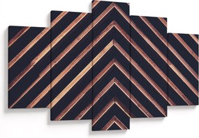 Tablou - Motiv de lemn pe fond negru (150x105 cm)