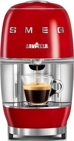 Espressor cu capsule SMEG Lavazza A Modo Mio LM200, 1250 W, 10 bar, 0,9 l, Incalzire rapida, Rosu