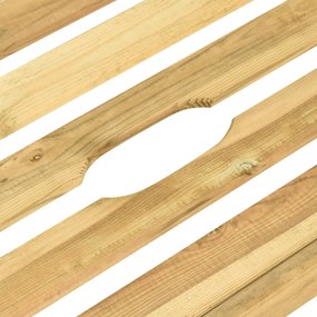 Sezlong de gradina dublu, lemn de pin tratat verde